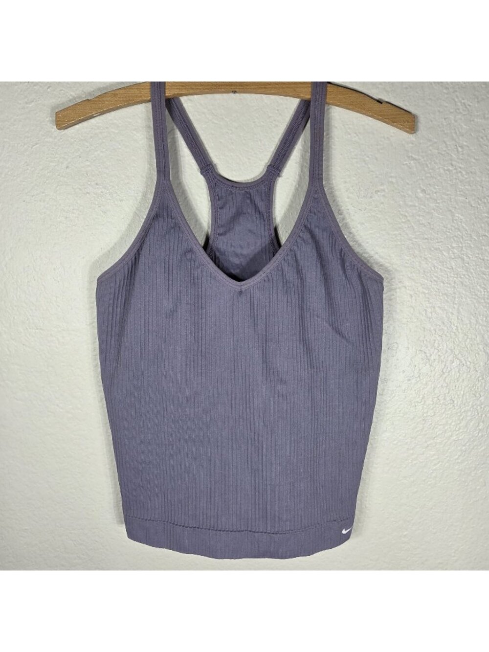 Nike Seamless Sans Couture Tank Top Cami Size L/XL Ribbed Racerback Dusty Purple